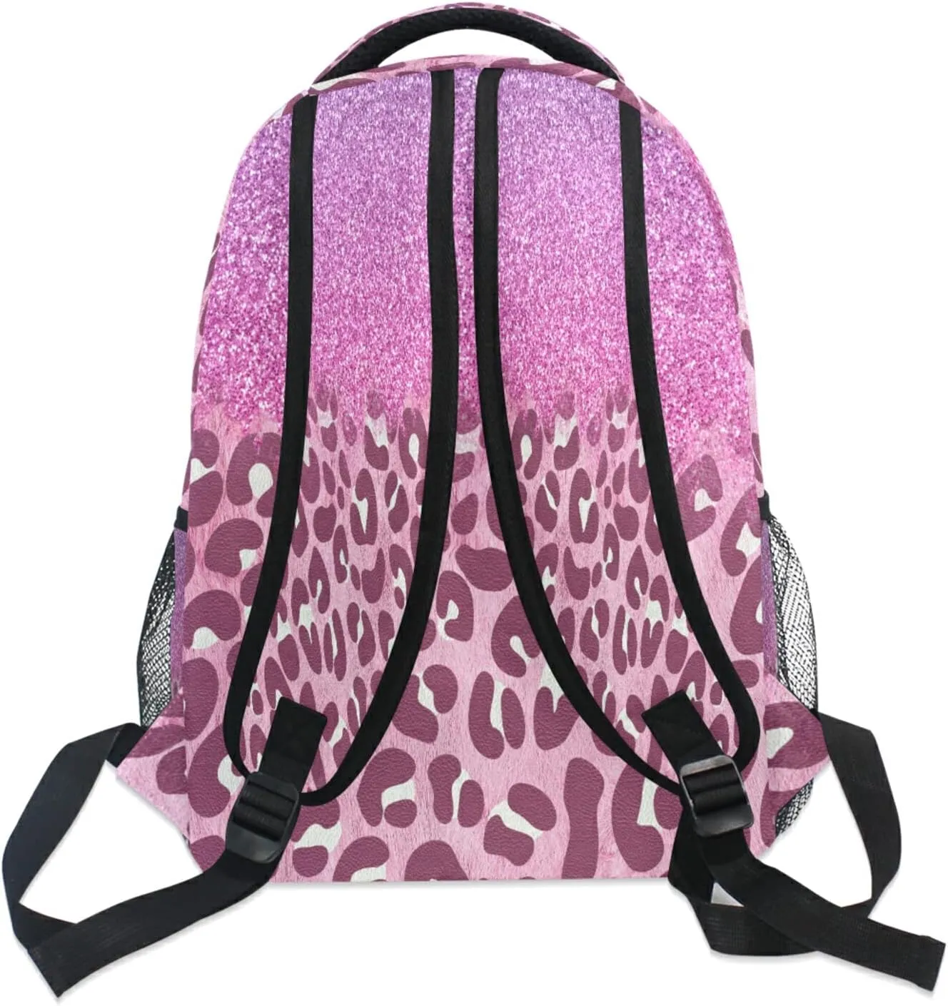 Kcldeci Bright Pink African Glitters Leopard Prints Kids Backpack for Boys Girls Elementary Schoolbag Kindergarten Bookbags Preschool School Bag Toddler Book Bags Travel Bag