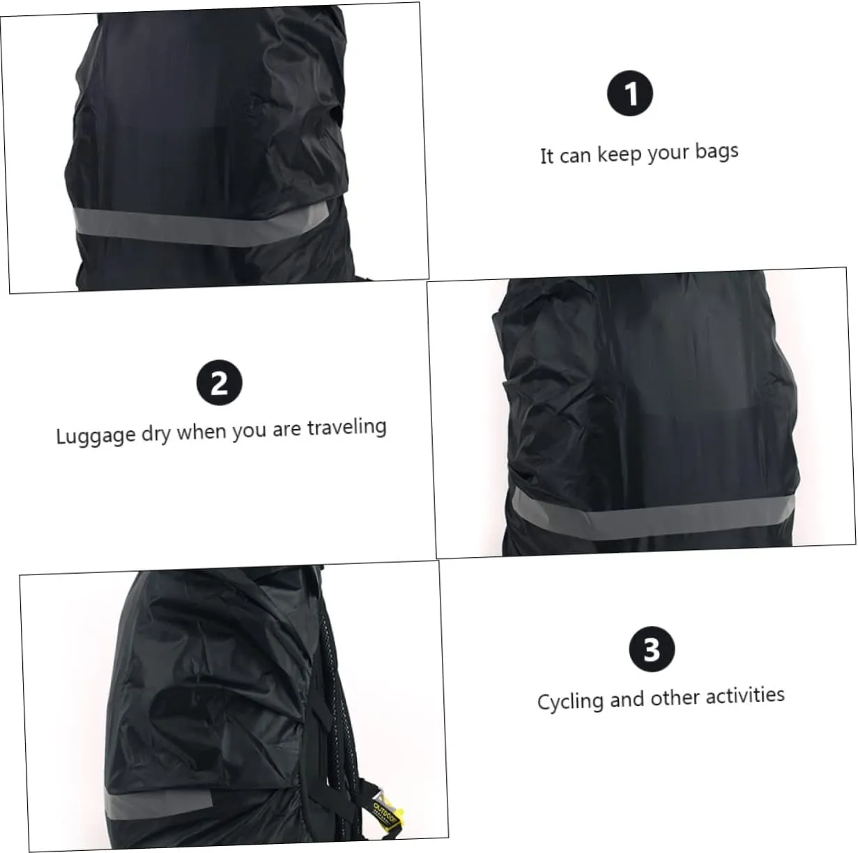 KESYOO Back Rain Cover Wet Rains Waterproof Hiking Foldable Covers Travel Reflective Suits Rainproof Back Cover