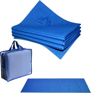 Khataland YoFoMat - Best Travel Yoga Mat, Foldable, with Travel Bag, Extra Long 72-Inch, Free From Phthalates & Latex