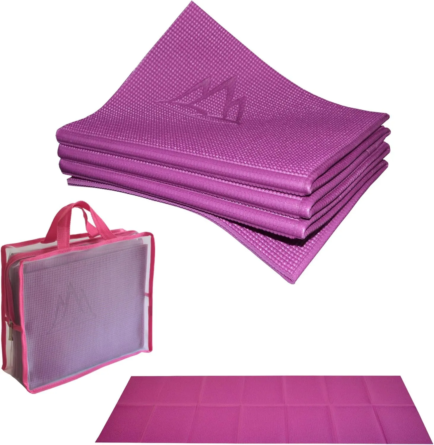 Khataland YoFoMat - Best Travel Yoga Mat, Foldable, with Travel Bag, Extra Long 72-Inch, Free From Phthalates & Latex