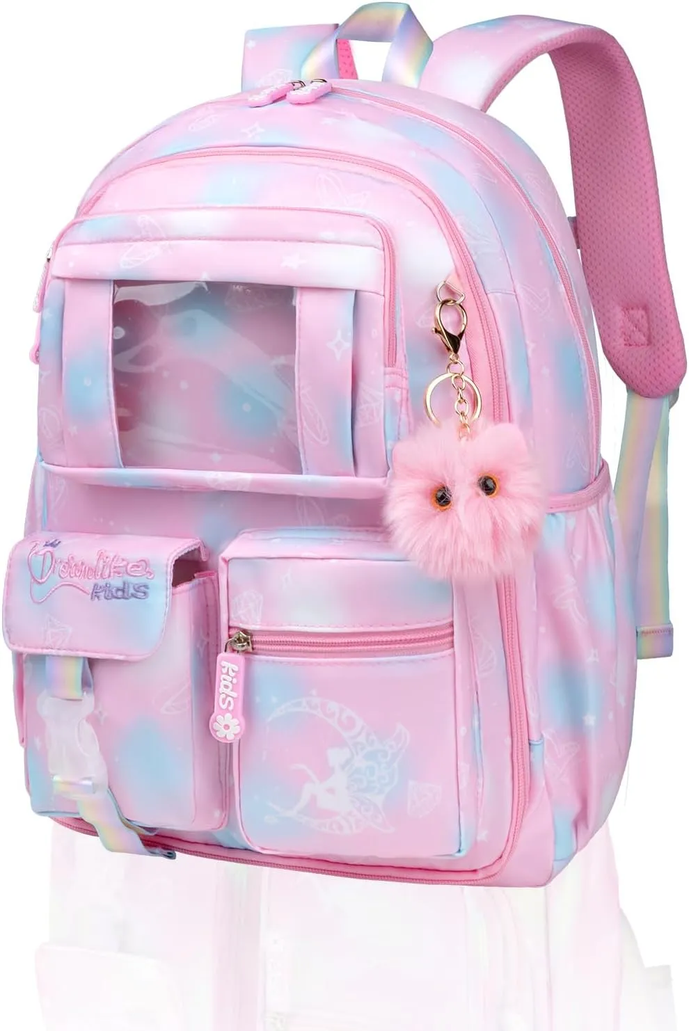 Kids Backpacks For Girls - Multiple Pockets Backpack - Kawaii Bookbag For Primary Elementary High School