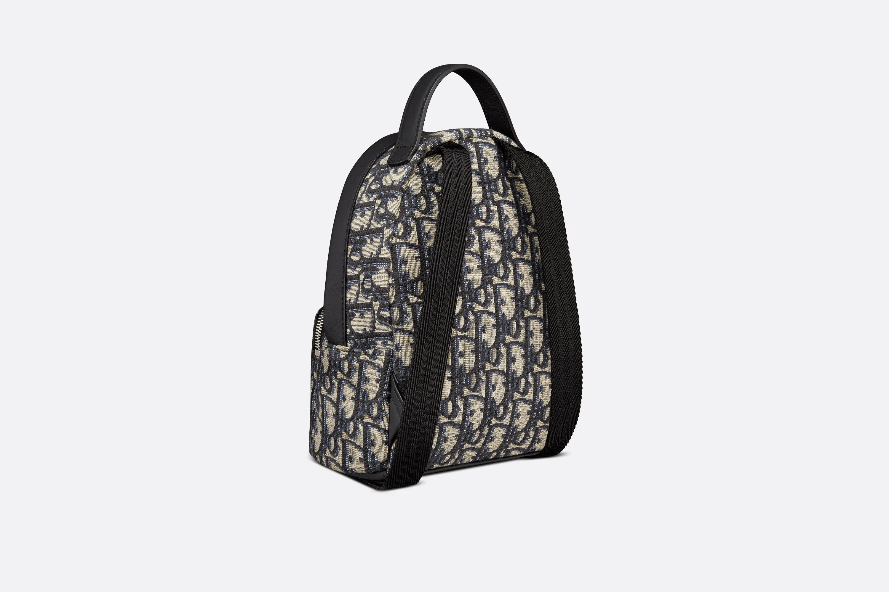 Kid's Mini Rider Backpack • Beige and Blue Dior Oblique Jacquard