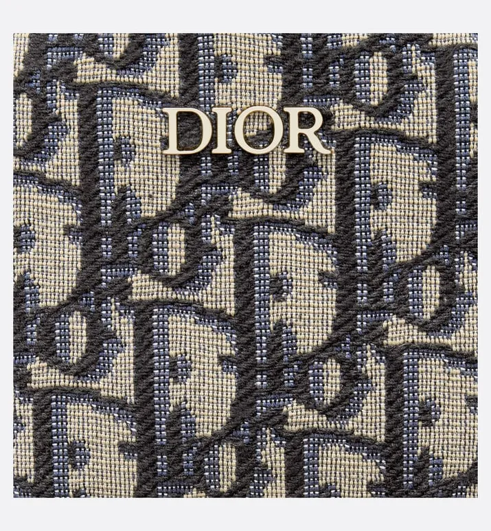 Kid's Mini Rider Backpack • Beige and Blue Dior Oblique Jacquard