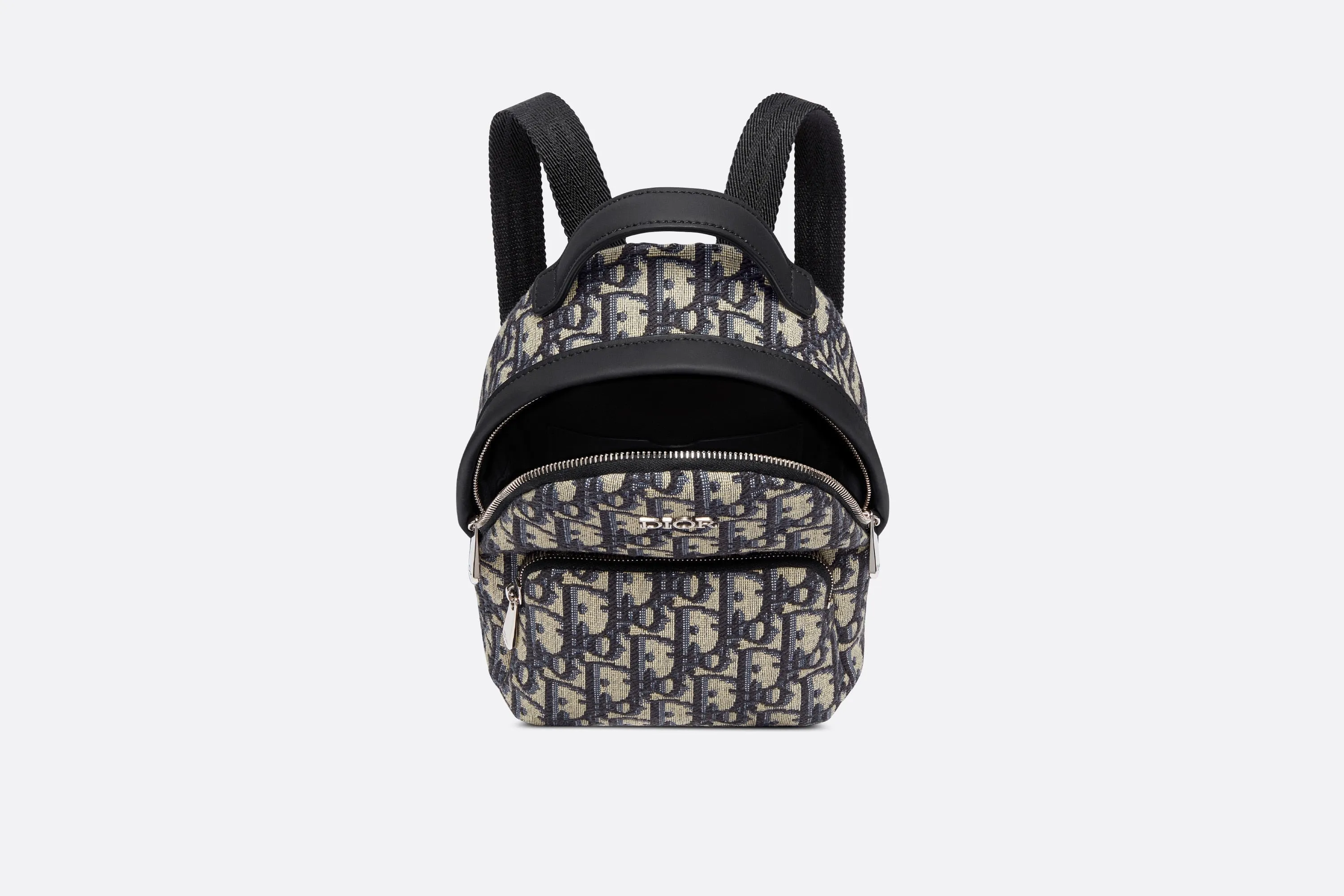 Kid's Mini Rider Backpack • Beige and Blue Dior Oblique Jacquard