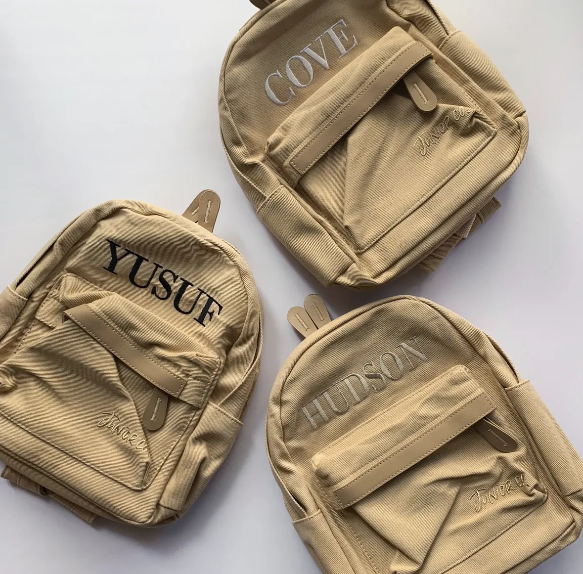 Kids Personalised Backpacks -Sand