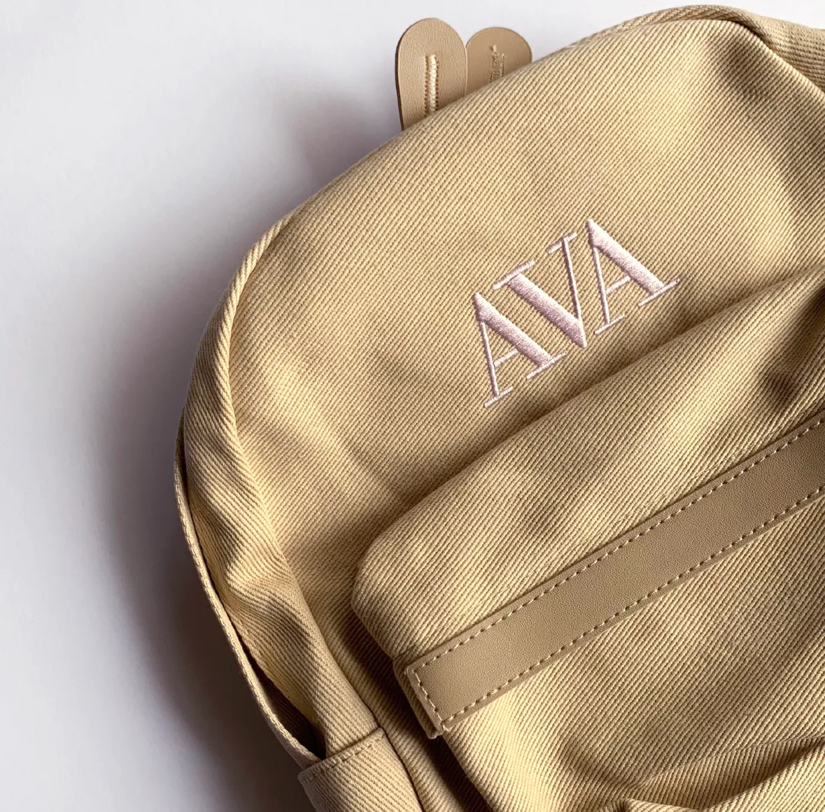 Kids Personalised Backpacks -Sand