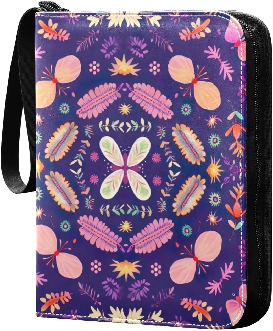 Kigai Colorful Butterfly Card Binder - 400 Pockets Card Holder with 50 Sleeves, Trading Card Album Folder for Boys Girls