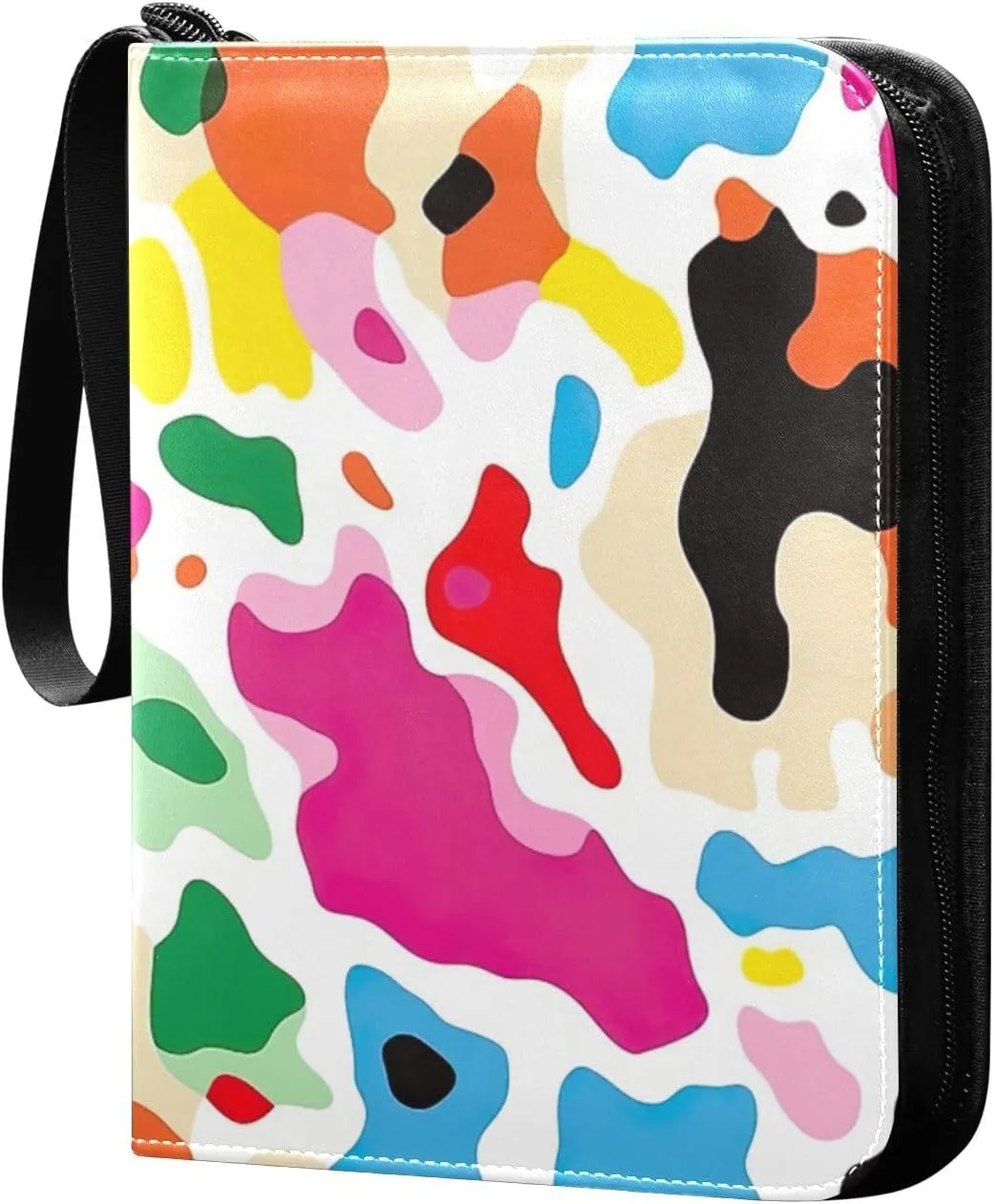 Kigai Colorful Cow Print Card Binder - 400 Pockets Card Holder with 50 Sleeves, Trading Card Album Folder for Boys Girls