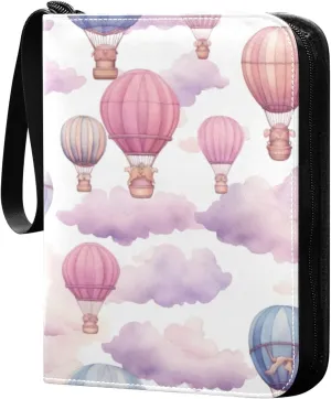 Kigai Colorful Hot Balloons Card Binder - 400 Pockets Card Holder with 50 Sleeves, Trading Card Album Folder for Boys Girls