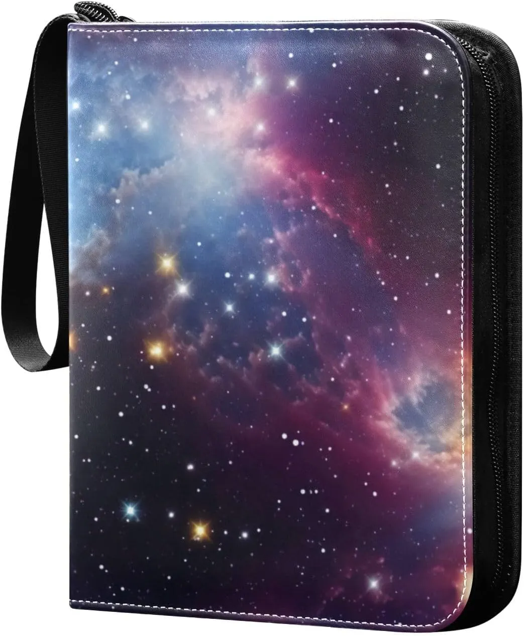 Kigai Colorful Space Star Card Binder - 400 Pockets Card Holder with 50 Sleeves, Trading Card Album Folder for Boys Girls