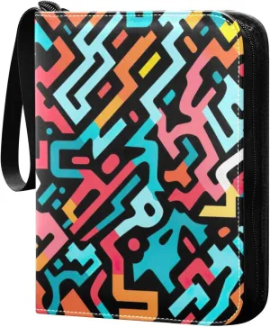 Kigai Colorful Texture Card Binder - 400 Pockets Card Holder with 50 Sleeves, Trading Card Album Folder for Boys Girls