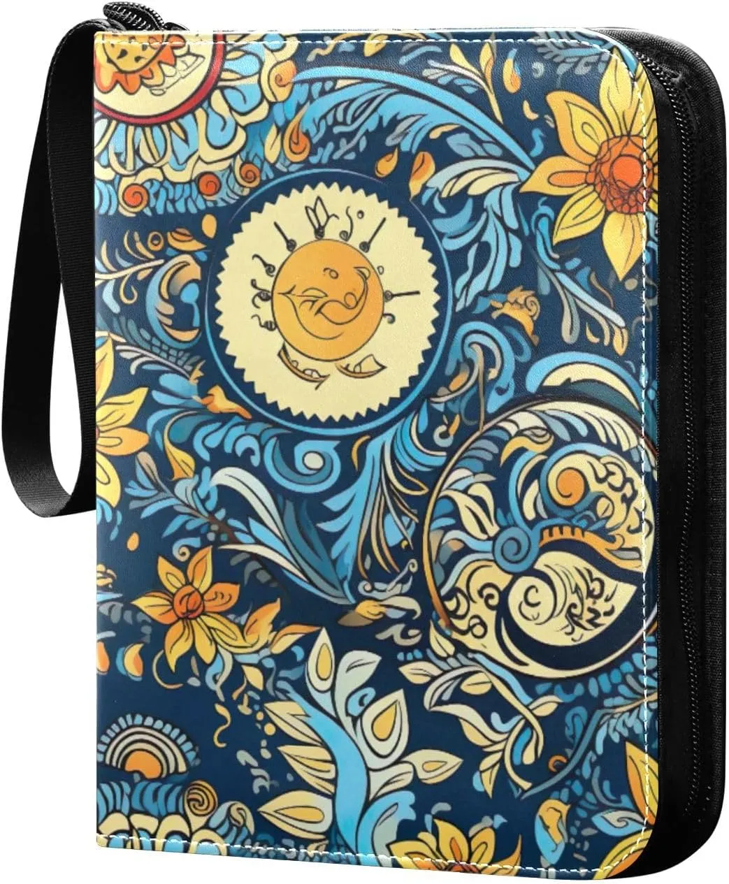 Kigai Oriental Painting Card Binder - 400 Pockets Card Holder with 50 Sleeves, Trading Card Album Folder for Boys Girls