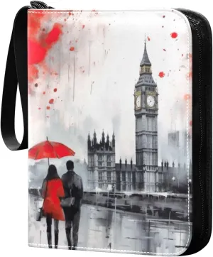 Kigai Paint London Card Binder - 400 Pockets Card Holder with 50 Sleeves, Trading Card Album Folder for Boys Girls