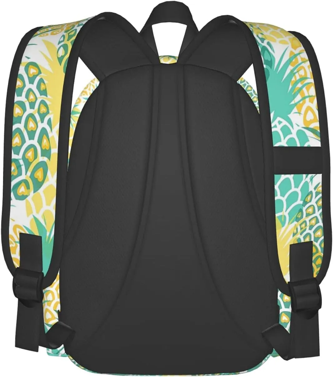 KiuLoam 17 inch Backpack Pineapple Tropical Fruit Laptop Backpack Shoulder Bag School Bookbag Casual Daypack