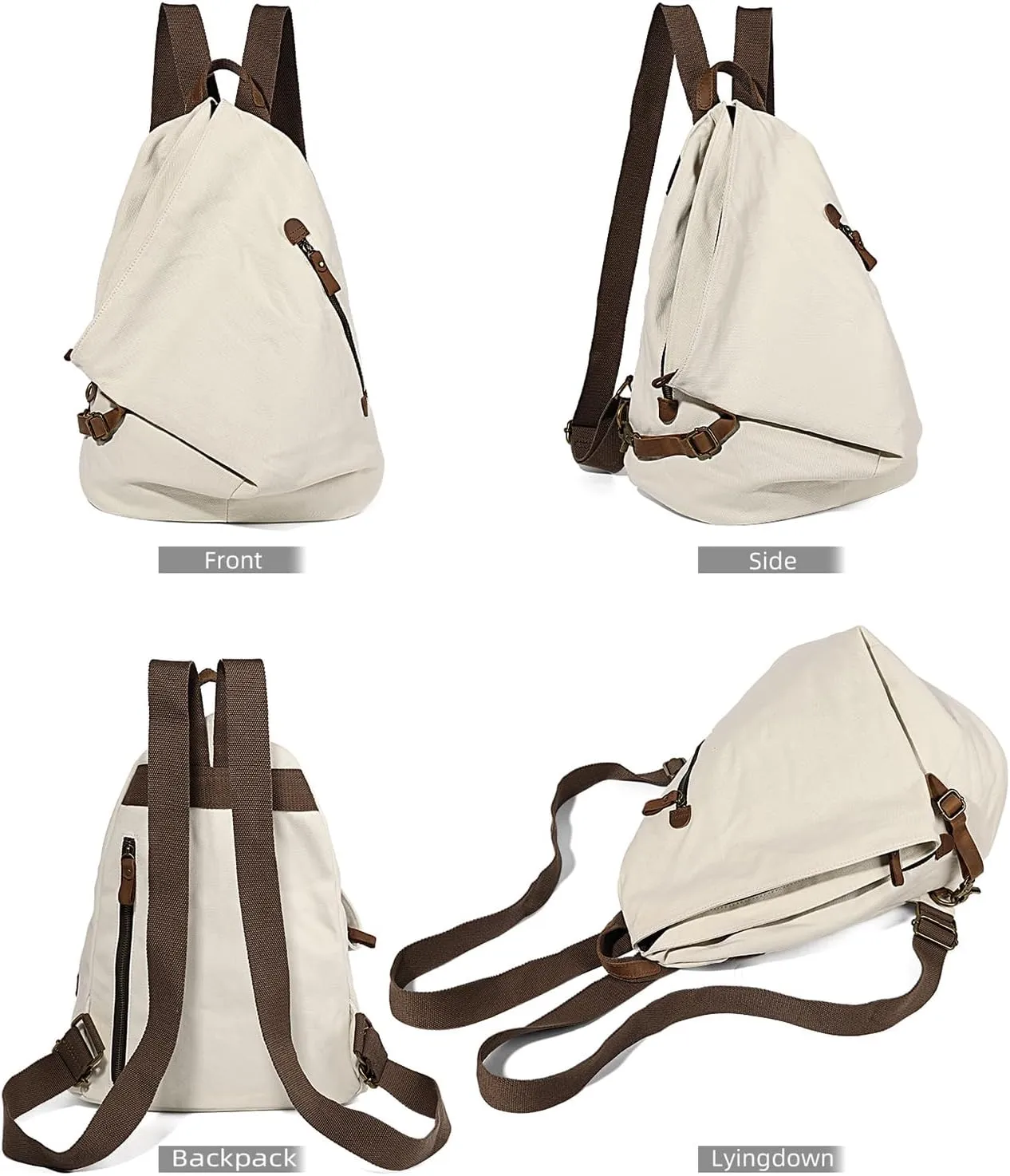 KL928 Canvas Vintage Backpack – Large Casual Daypack Outdoor Travel Rucksack Hiking Backpacks for Men Women