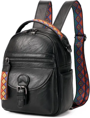 KL928 Small Daypack Backpack Purse for Women Fashion Shoulder Backpack Handbags ladies (Black)