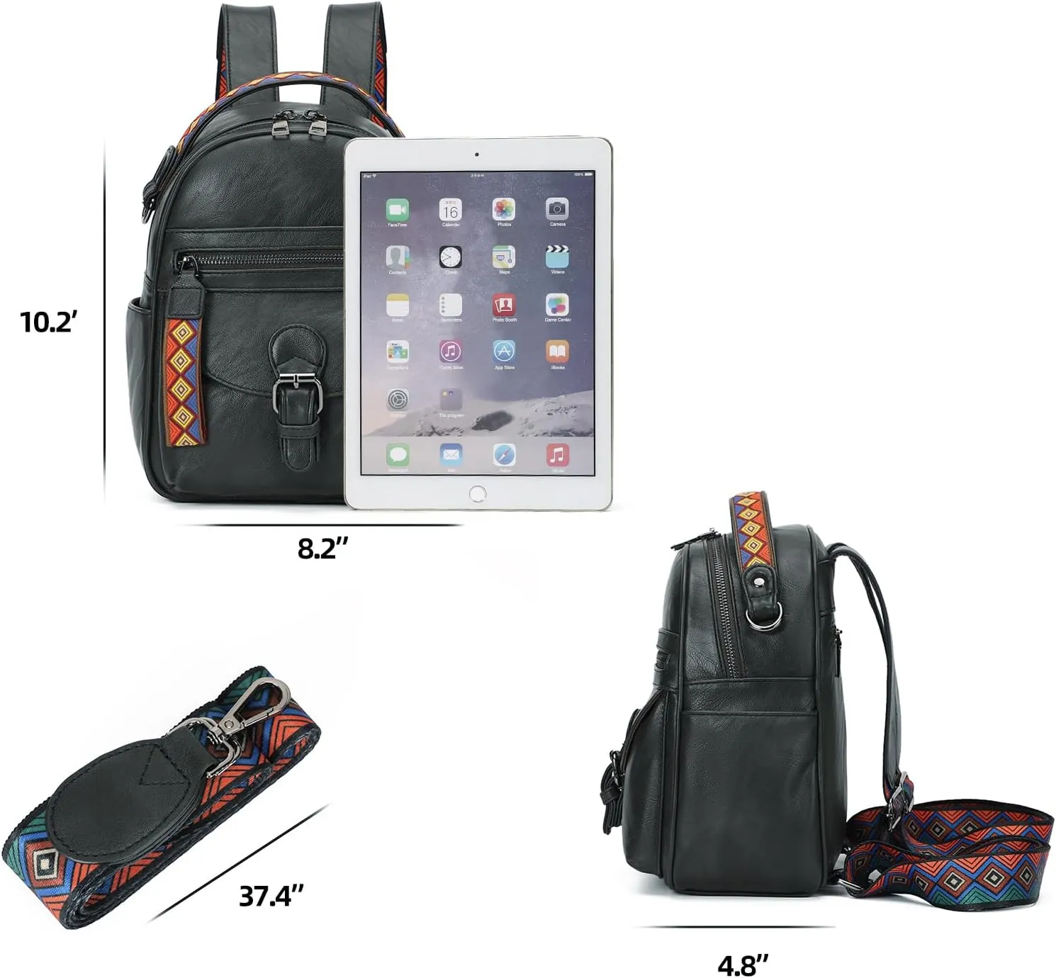 KL928 Small Daypack Backpack Purse for Women Fashion Shoulder Backpack Handbags ladies (Charcoal Gray)