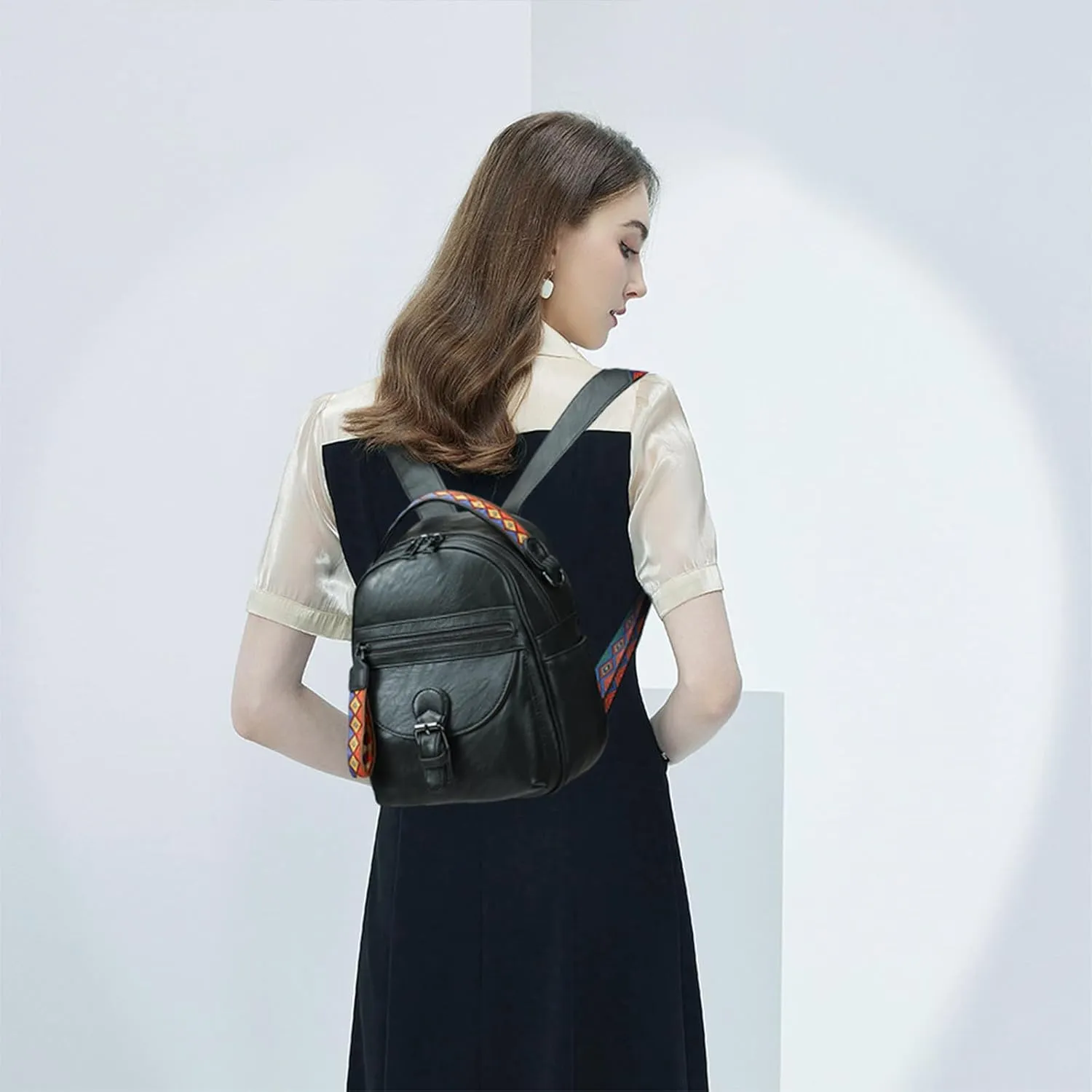 KL928 Small Daypack Backpack Purse for Women Fashion Shoulder Backpack Handbags ladies (Charcoal Gray)