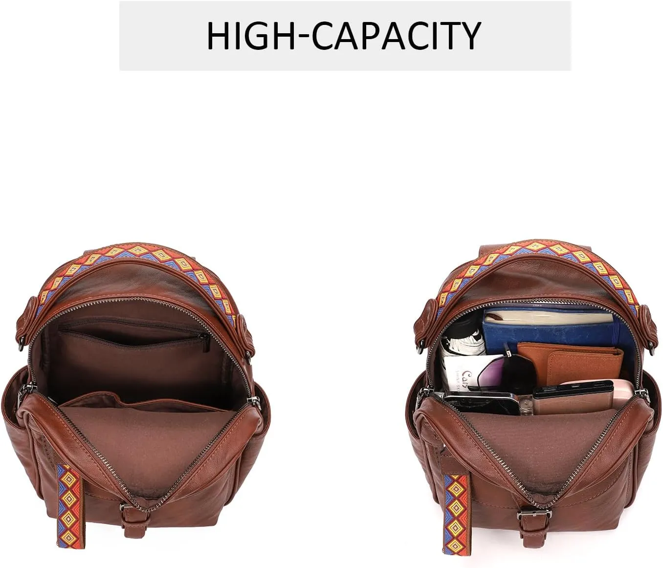 KL928 Small Daypack Backpack Purse for Women Fashion Shoulder Backpack Handbags ladies (Chestnut Brown)
