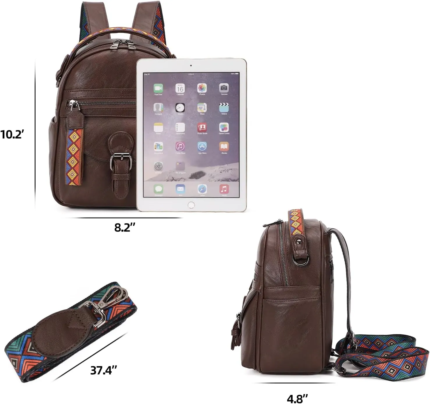 KL928 Small Daypack Backpack Purse for Women Fashion Shoulder Backpack Handbags ladies (Coffee)