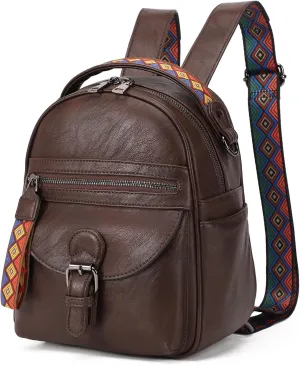 KL928 Small Daypack Backpack Purse for Women Fashion Shoulder Backpack Handbags ladies (Coffee)