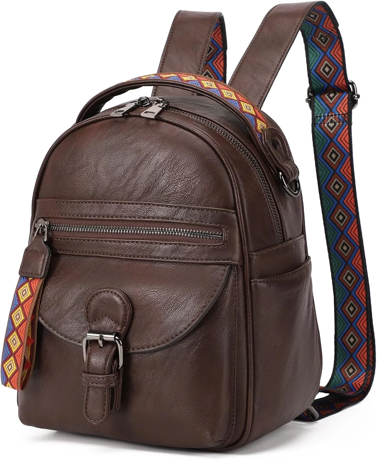 KL928 Small Daypack Backpack Purse for Women Fashion Shoulder Backpack Handbags ladies (Coffee)