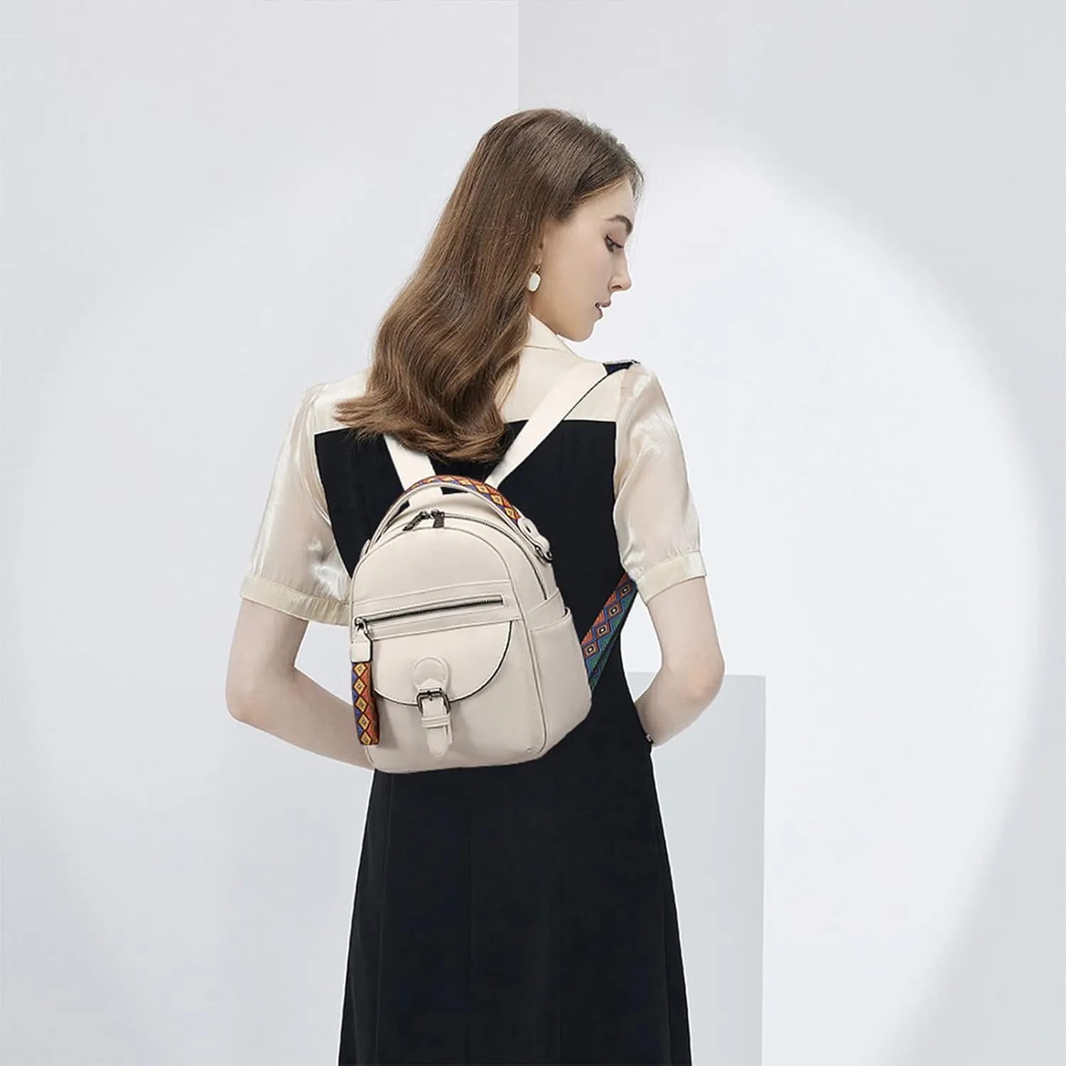KL928 Small Daypack Backpack Purse for Women Fashion Shoulder Backpack Handbags ladies (Light Gray)