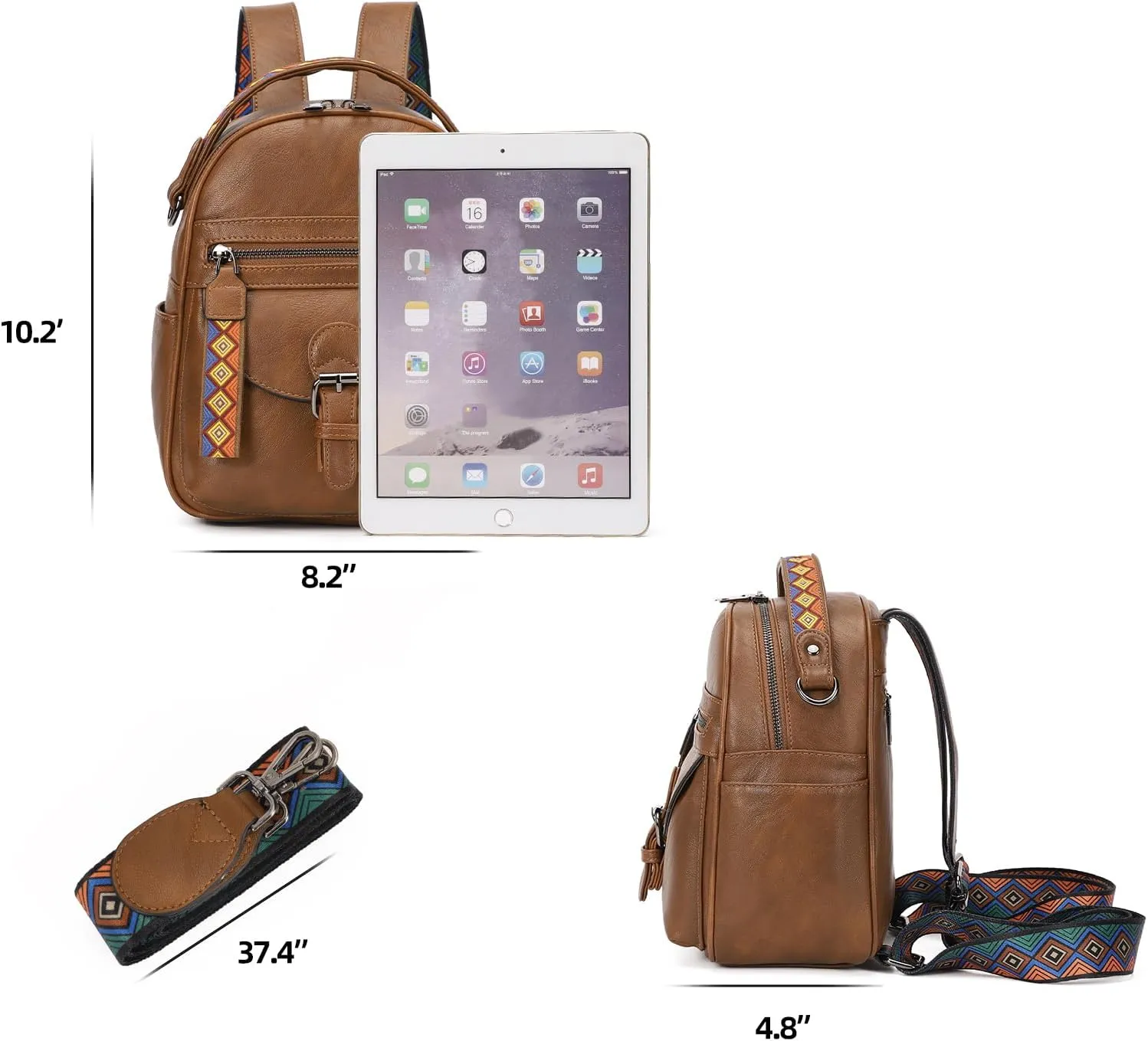 KL928 Small Daypack Backpack Purse for Women Fashion Shoulder Backpack Handbags ladies (Yellow Brown-2)