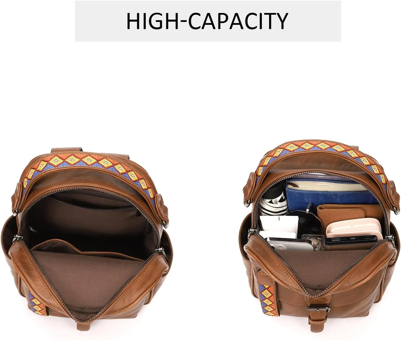 KL928 Small Daypack Backpack Purse for Women Fashion Shoulder Backpack Handbags ladies (Yellow Brown-2)