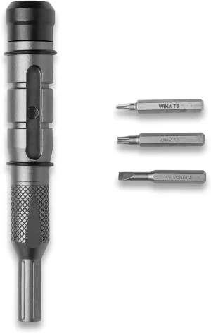 Knafs - Torx Bit Driver - Whiha Bits Set T6, T8, 3mm Flathead for Pocket Knife Repair and Maintenance