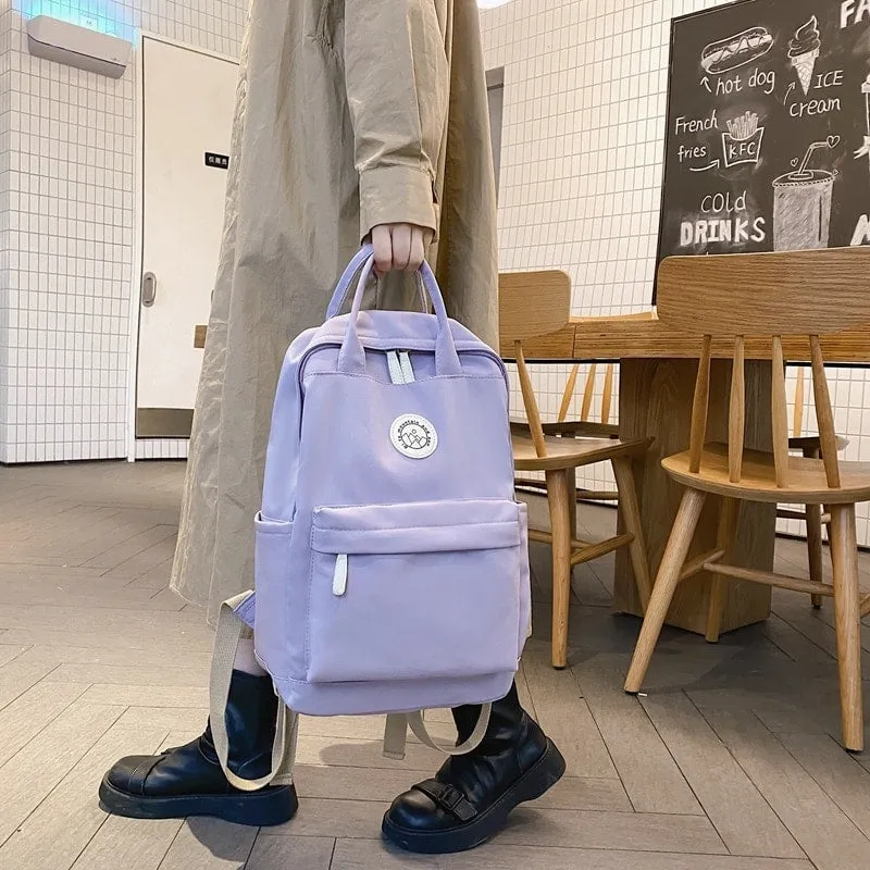 Korean Style Nylon Women Backpack