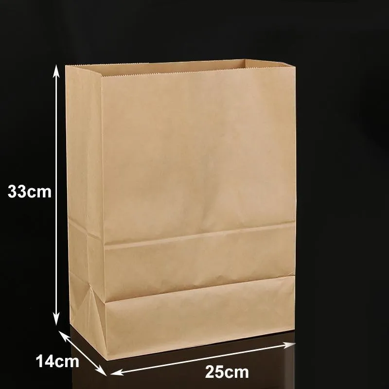 Kraft Paper Food Bags 500PCS 4Sizes Kraft