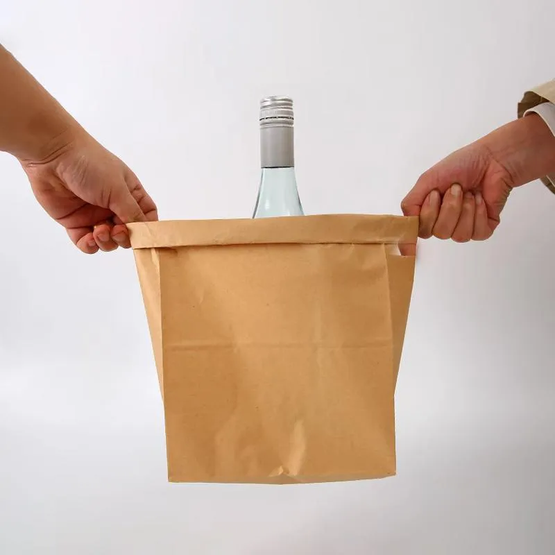 Kraft Paper Food Bags 500PCS 4Sizes Kraft