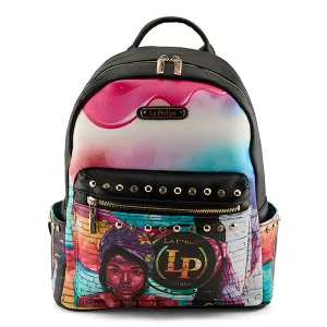 La Philipe Lp1024 2A The Wall Art Backpack Black Canvas