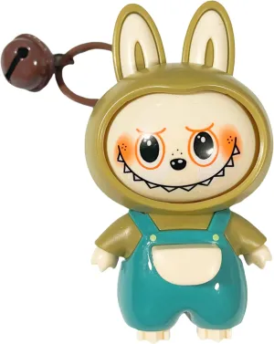 Labubu Keychain with Changeable Faces, Cartoon Key Chain for Bag Charms Handbag Purse Backpack Accessories