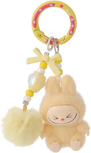 Labubus Keychain Cute Monster Doll Bag Charm Plush Doll Accessories for Collectors Women Keychains.