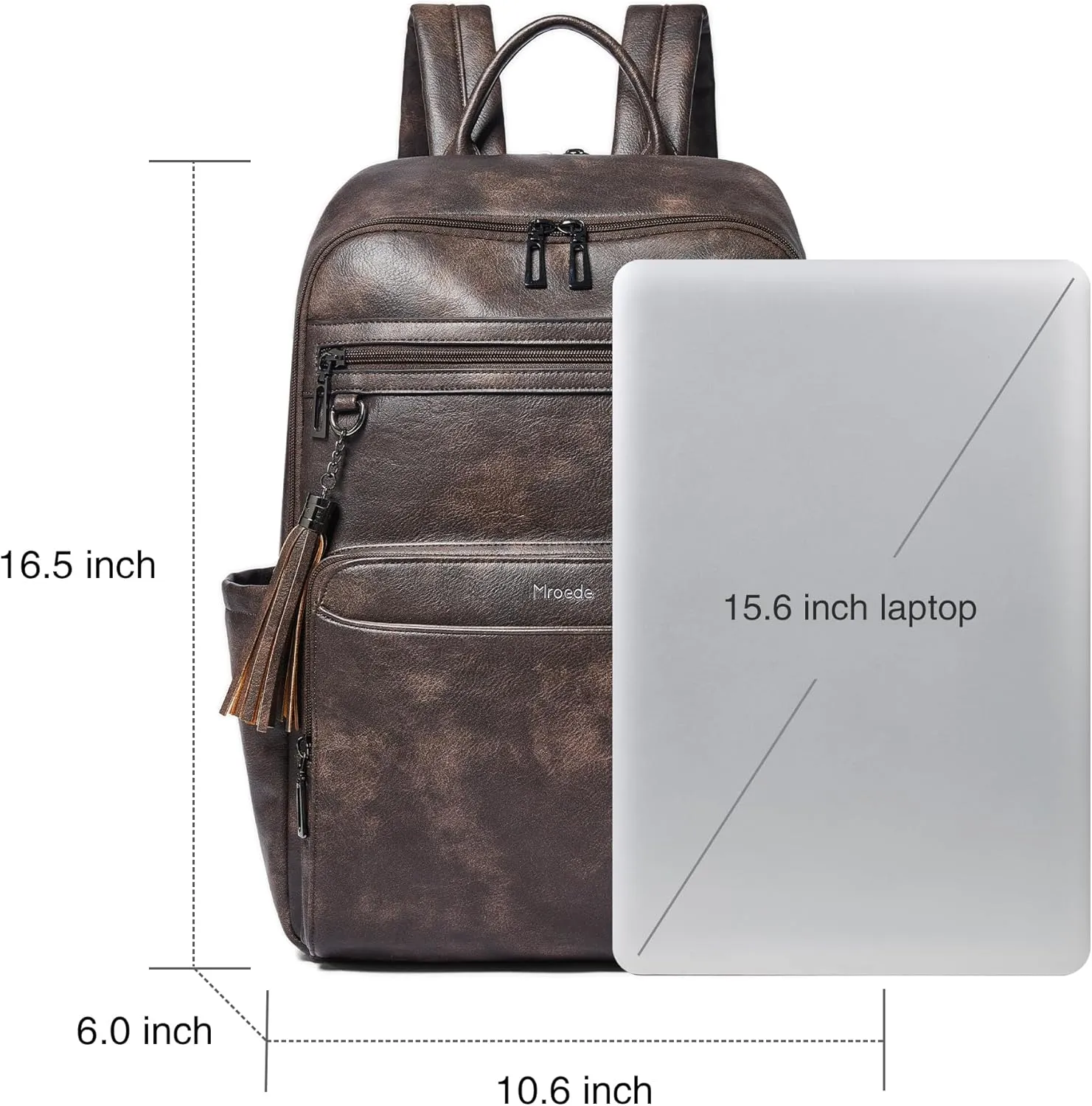 Laptop Backpack for Women 15.6 inch Laptop Leather Backpack Fashion Computer Backpacks for Work Travel College