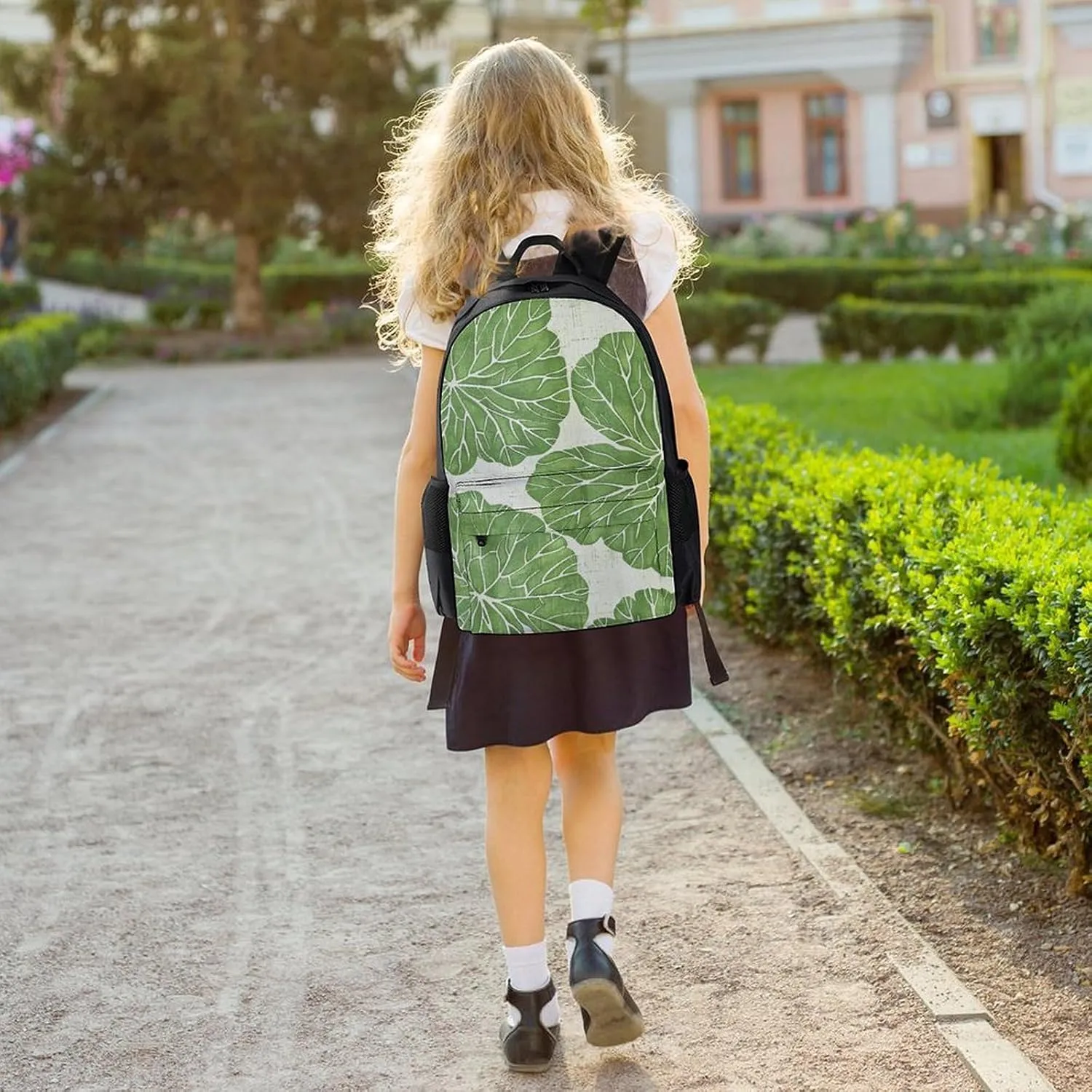 Laptop Backpack for Women Men Daypack Big Leaf Pattern Backpacks Computer Bag Travel Laptop Bag Casual Work Bag