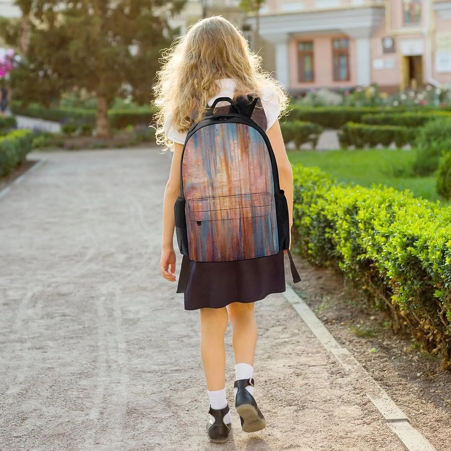 Laptop Backpack for Women Men Daypack Drawing Line Pattern Backpacks Computer Bag Travel Laptop Bag Casual Work Bag