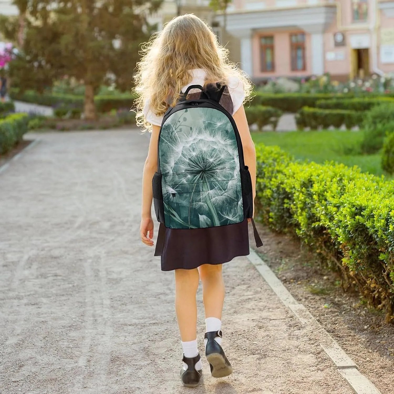 Laptop Backpack for Women Men Daypack Flower Blowing in The Wind Backpacks Computer Bag Travel Laptop Bag Casual Work Bag