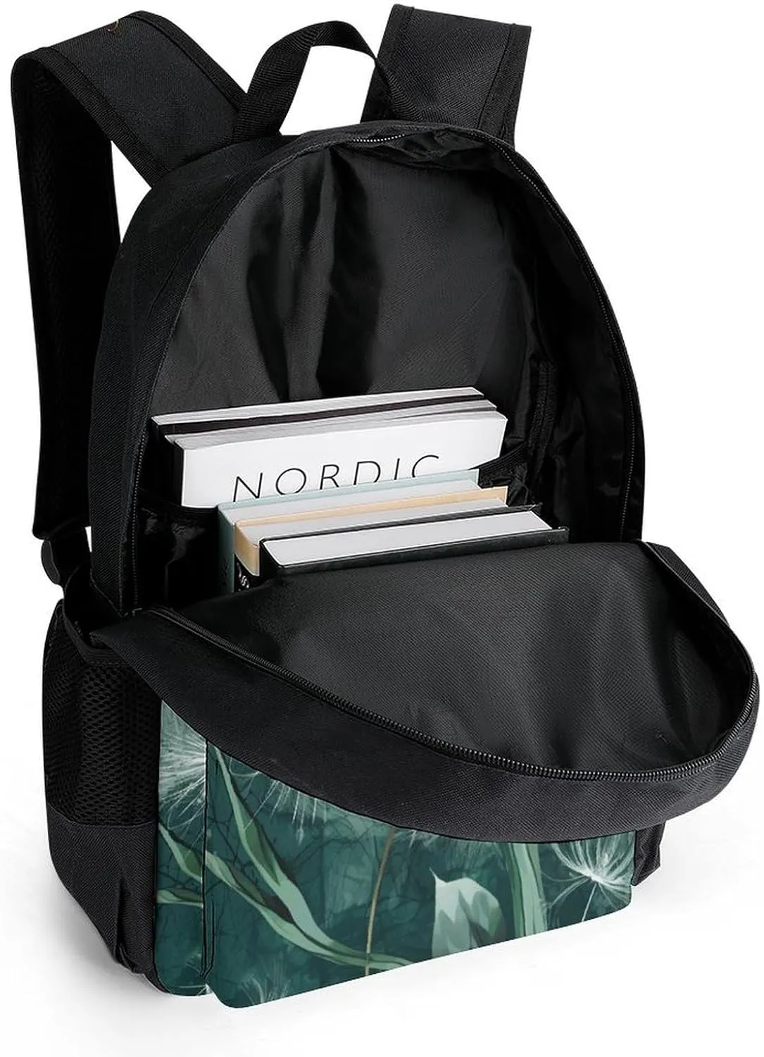 Laptop Backpack for Women Men Daypack Flower Blowing in The Wind Backpacks Computer Bag Travel Laptop Bag Casual Work Bag