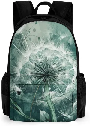 Laptop Backpack for Women Men Daypack Flower Blowing in The Wind Backpacks Computer Bag Travel Laptop Bag Casual Work Bag