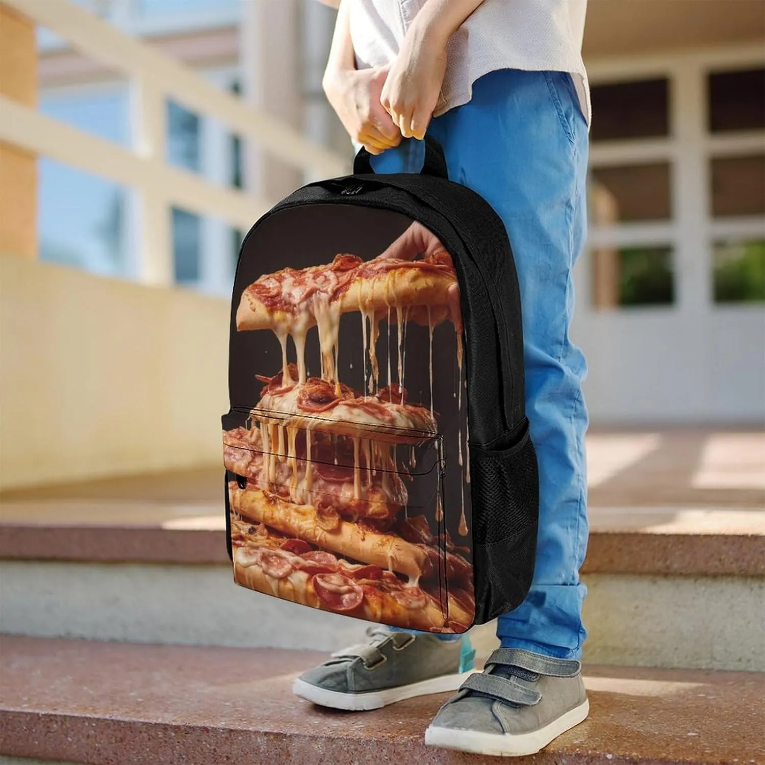 Laptop Backpack for Women Men Daypack Some Pizza Backpacks Computer Bag Travel Laptop Bag Casual Work Bag
