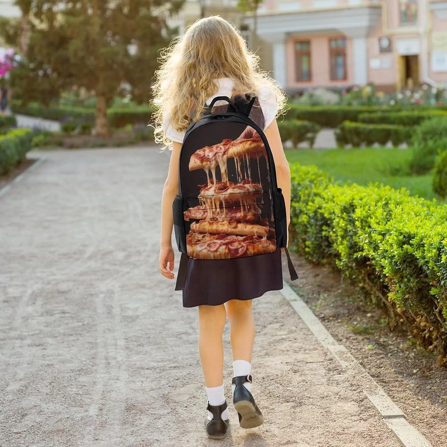 Laptop Backpack for Women Men Daypack Some Pizza Backpacks Computer Bag Travel Laptop Bag Casual Work Bag