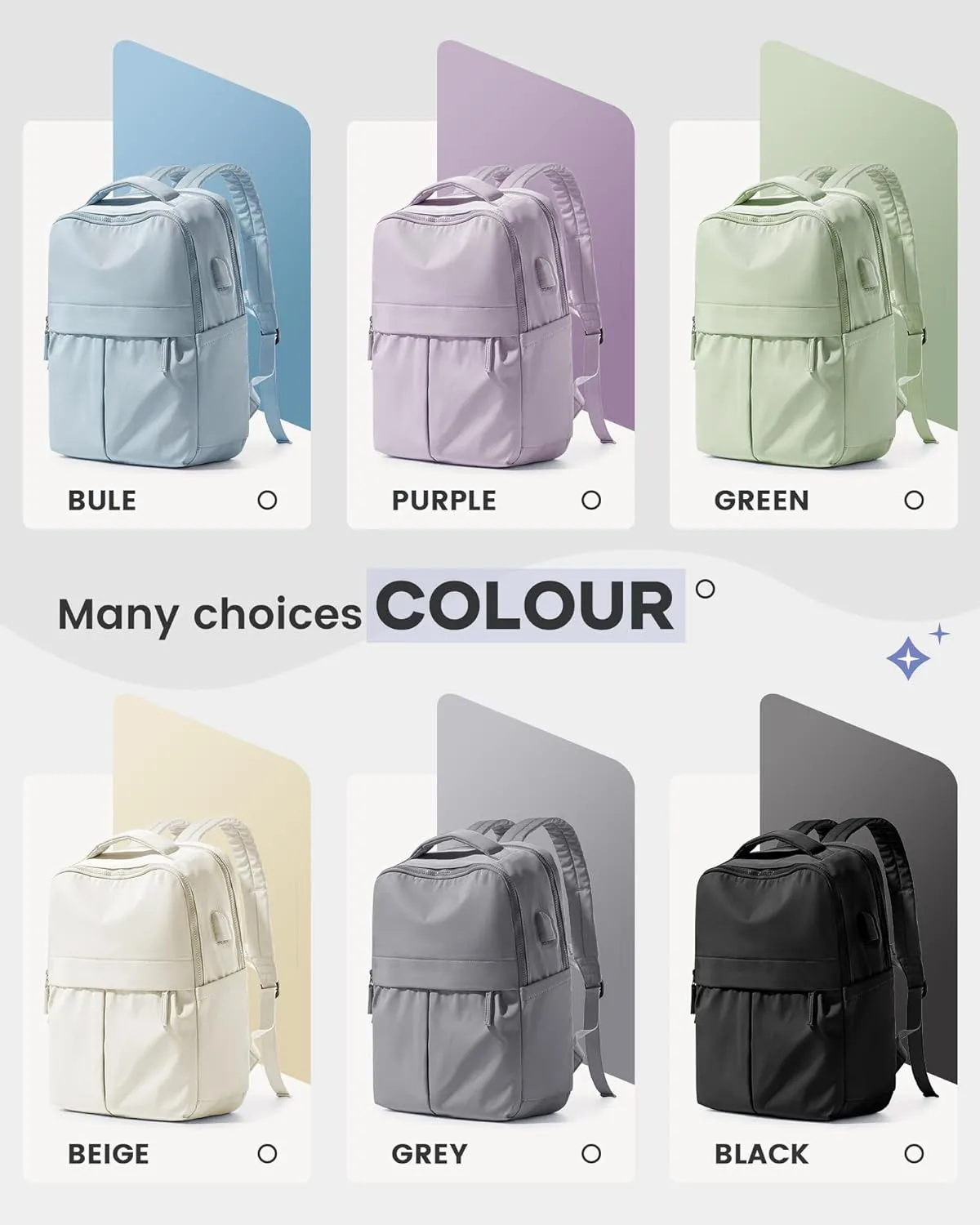 Laptop Backpack For Women Travel Backpack Carry On Flight Approved Gym Backpack Work Backpack For Men Personal Item Travel Bag Casual Daypack Backpacks College Backpack For Traveling On Airplane Grey