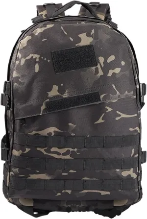 Large Capacity Camping Backpack Men's Outdoor Travel Bag Multifunctional Hiking Sports Shoulder Bags Male(Black CP)
