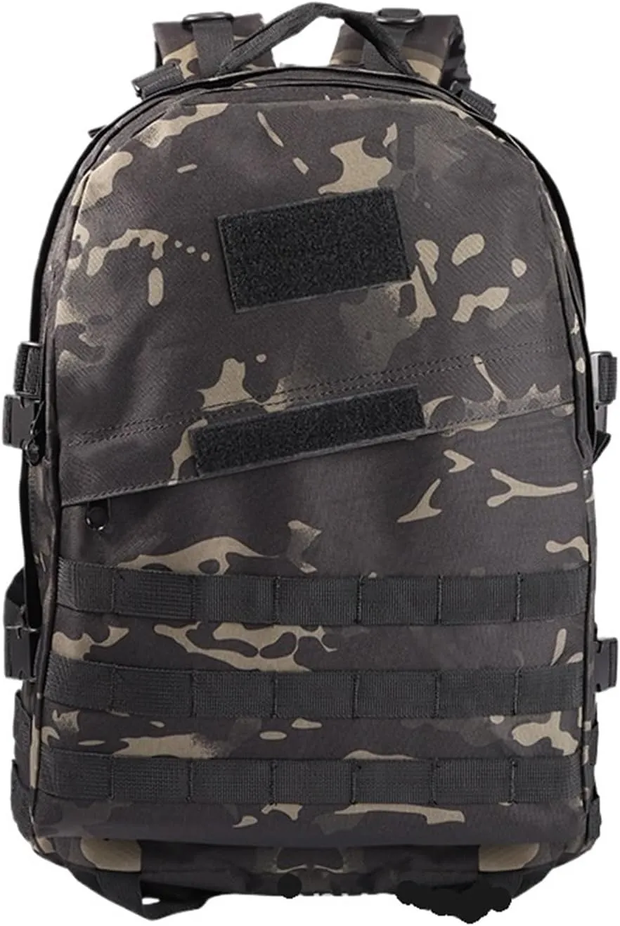 Large Capacity Camping Backpack Men's Outdoor Travel Bag Multifunctional Hiking Sports Shoulder Bags Male(Black CP)