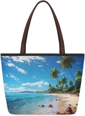 Large Tote Bag for Women, Ladies Handbags with Zipper Tote Handle Shoulder Bag Grocery Shopping Work Bag
