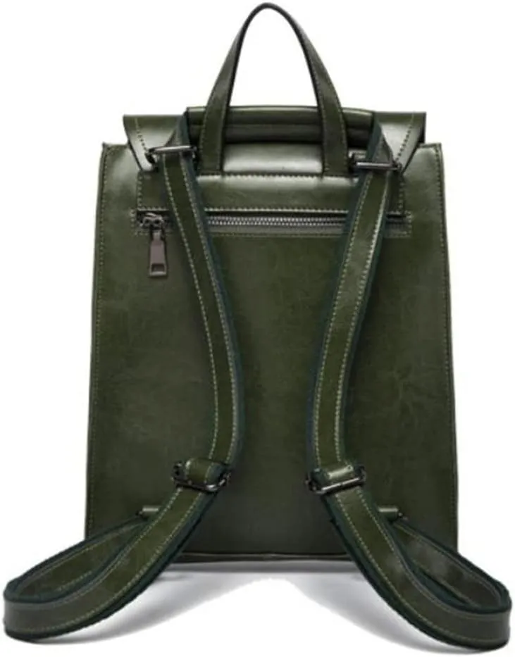 Leather Backpack Travel Bag Women Daypack Hiking Backpacks, Brown, One Size