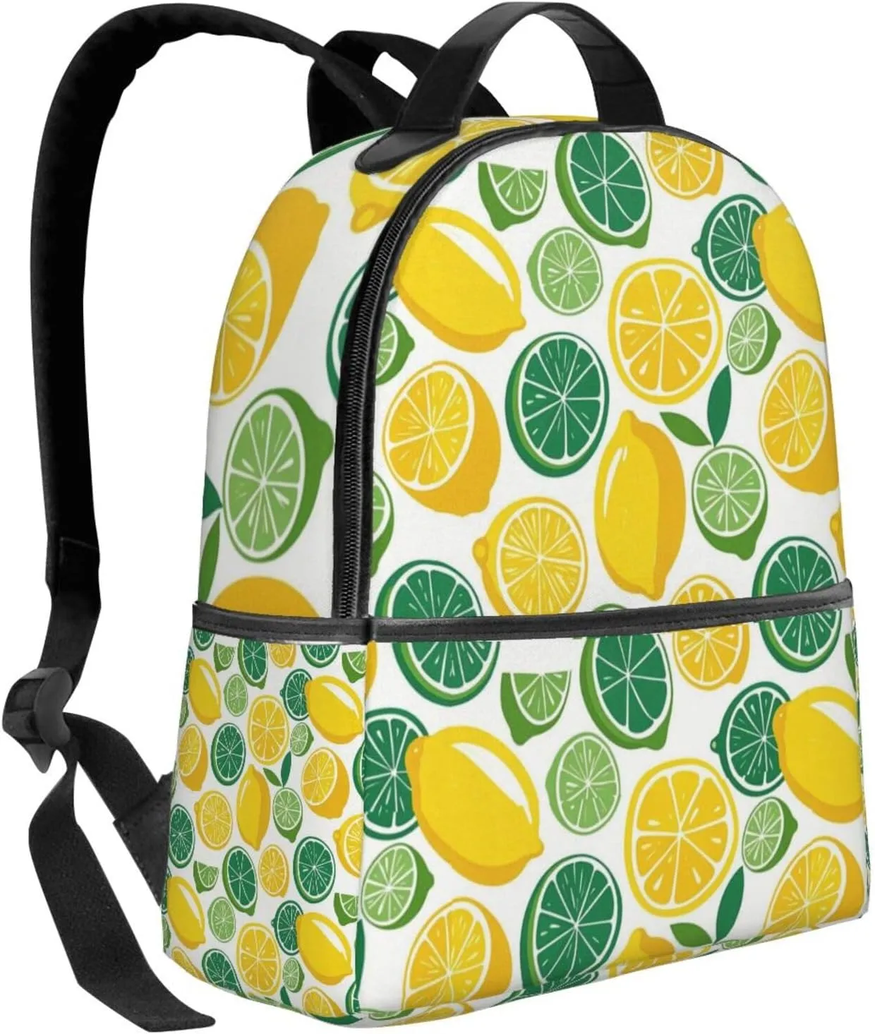 Lemon and Lime Refreshing Adult Backpacks 14 Inch Laptop Backpack Double Shoulder Bag for Work Travel Gifts